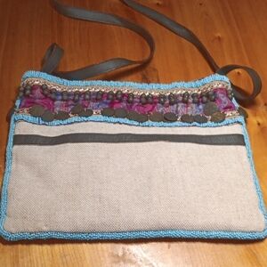 A'le  Stylish Blue and Gray Women's Bag
